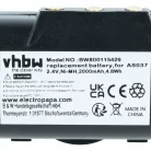 VHBW Remote Control Battery WBH04.965, AS037 - 2000 mAh 2.4 V NiMH