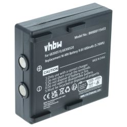   VHBW Távirányító Akkumulátor 68300510, 68300520, 68300525, 68300530 - 600 mAh 9,6 V NiMH