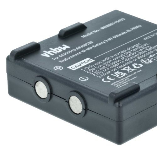 VHBW Távirányító Akkumulátor 68300510, 68300520, 68300525, 68300530 - 600 mAh 9,6 V NiMH