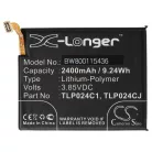 VHBW Mobiltelefon Akku TLP024C2, TLP024C1, CAC2400011C1, C2400007C2 für Telefone – 2400 mAh 3,85 V Li-Polymer