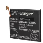 VHBW Mobiltelefon Akku TLP024C2, TLP024C1, CAC2400011C1, C2400007C2 für Telefone – 2400 mAh 3,85 V Li-Polymer