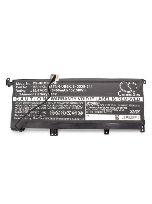 Notebook akkumulátor  HP 843538-541, 844204-850, 844204-855 - 3400 mAh 15,4 V Li-polimer, fekete