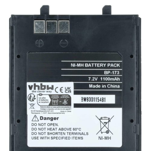 VHBW Radio Akku BP-173, BP-180H, BP-180 - 1100 mAh 7,2 V NiMH