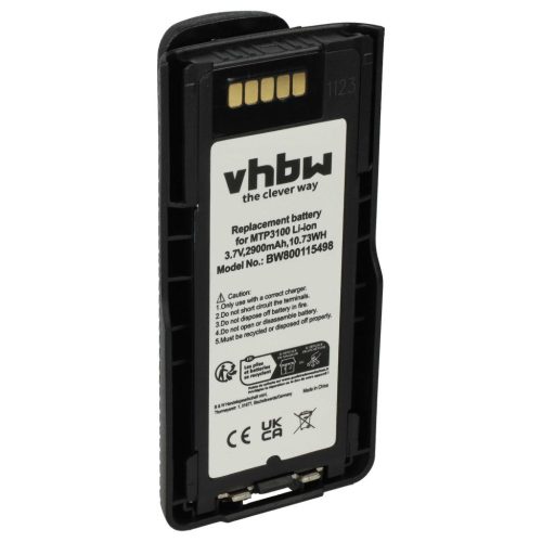 VHBW Radio Akku Motorola NNTN8020B, NNTN8020AC, NNTN8020A, NNTN8020 - 2900 mAh 3,7 V Li-Ion