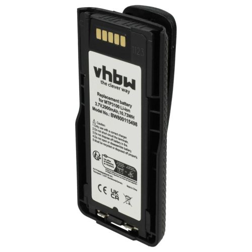 VHBW Radio Akku Motorola NNTN8020B, NNTN8020AC, NNTN8020A, NNTN8020 - 2900 mAh 3,7 V Li-Ion