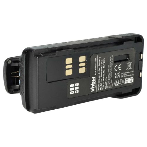VHBW Motorola PMNN4415AR, PMNN4415, PMNN441 Radioakku - 2600 mAh 7,4 V Li-Ion + Gürtelclip