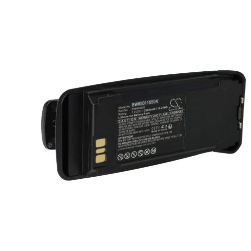 VHBW Radio Akku Motorola NNTN4066, NNTN4077, NNTN4103 - 2600 mAh 7,4 V Li-Ion + Gürtelclip