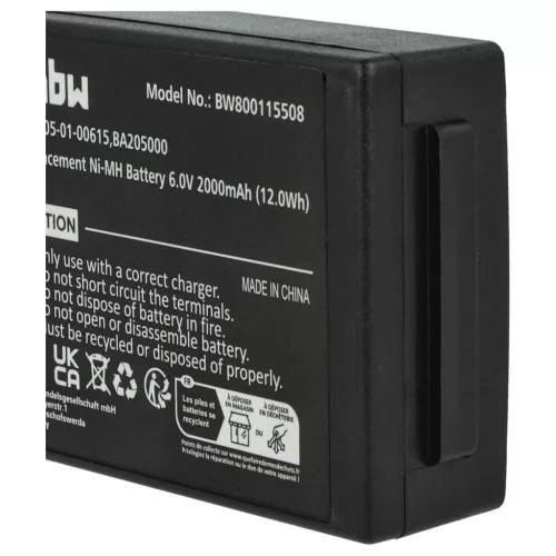 VHBW Remote Control Battery 005-01-00615, BA205000, BA206000, BA205030 - 2000 mAh 6 V NiMH