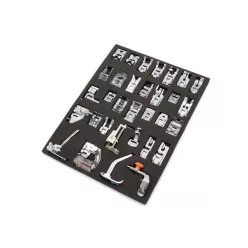   VHBW 32-Piece Sewing Machine Presser Foot Set, 5 mm Stitch Width, Universal S