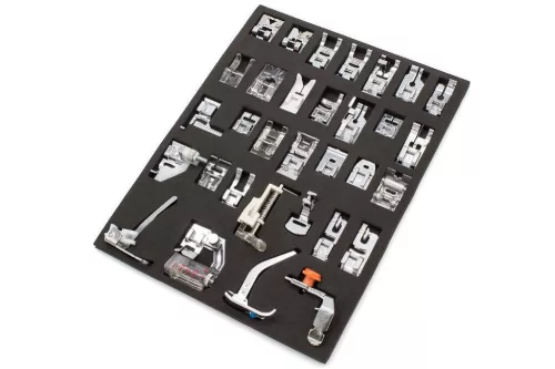 VHBW 32-Piece Sewing Machine Presser Foot Set, 5 mm Stitch Width, Universal S
