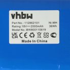 VHBW Fűnyíró akkumulátor Husqvarna 1128621-01, 112862101/6, 112862101 - 2000 mAh 18 V NiMH - Kertészeti eszköz