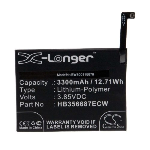 VHBW Mobile Phone Battery Huawei HB356687ECW - 3300 mAh 3.85 V Li-Polymer - Smartphone Battery
