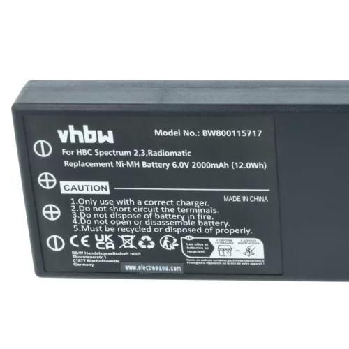 VHBW Remote Control Battery 005-01-00466, BA210040 (FuB 10AA), BA210 - 2000 mAh 6 V NiMH