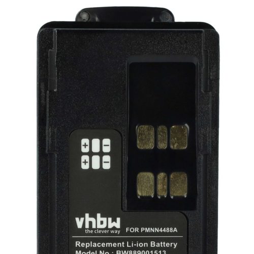 VHBW Motorola PMNN4415AR, PMNN4415, PMNN441 Radioakku - 1800 mAh 7,4 V Li-Ion + Gürtelclip
