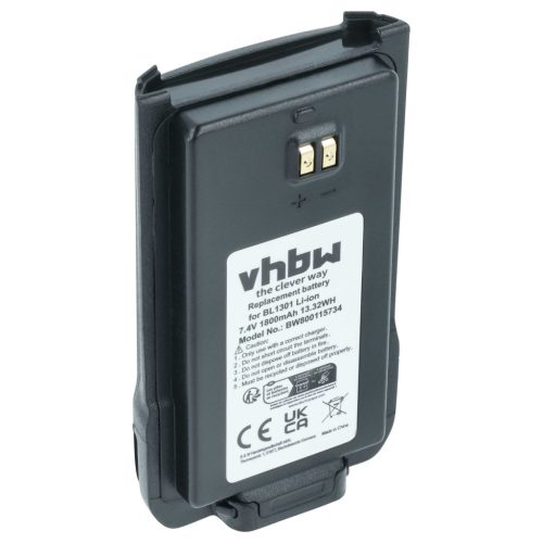 VHBW Radio Akku BL2407, BL1301, BL1719 - 1800 mAh 7,4 V Li-Ion