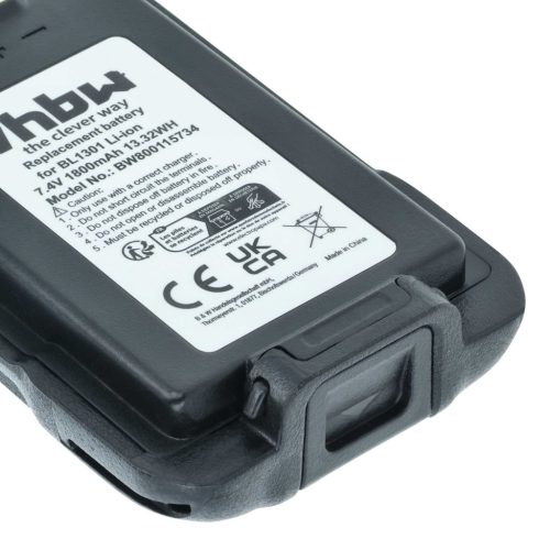 VHBW Radio Akku BL2407, BL1301, BL1719 - 1800 mAh 7,4 V Li-Ion