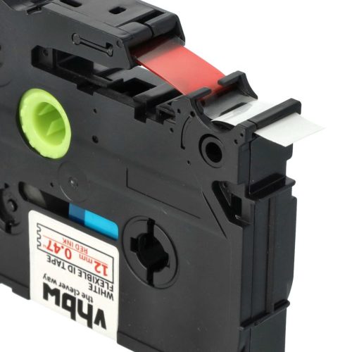 VHBW Brother TZE-FX232 Label Tape - 12 mm, Red-White, Flexible