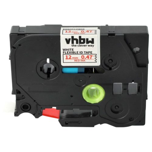 VHBW Brother TZE-FX232 Label Tape - 12 mm, Red-White, Flexible