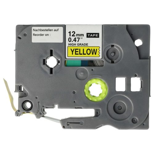 VHBW Brother HGE-631 Label Tape - 12 mm, Black-Yellow