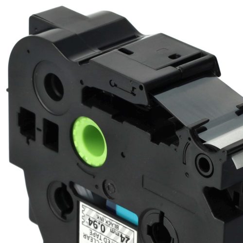 VHBW Brother HGE-151 Label Tape - 24 mm, Black-Clear