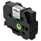 VHBW Brother HGE-151 Label Tape - 24 mm, Black-Clear