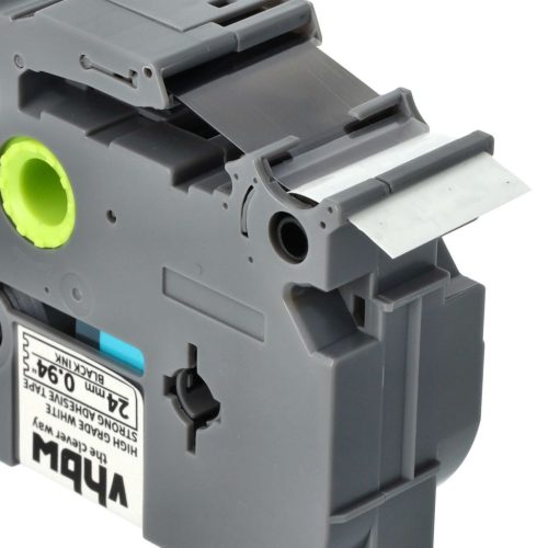 VHBW Brother HGE-S251 24 mm Black-White Label Tape