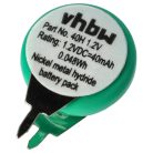 VHBW Button Cell Battery 1/V40H 2 Pins - 40 mAh 1.2 V NiMH