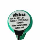 VHBW Button Cell Battery 1/V40H 2 Pins - 40 mAh 1.2 V NiMH