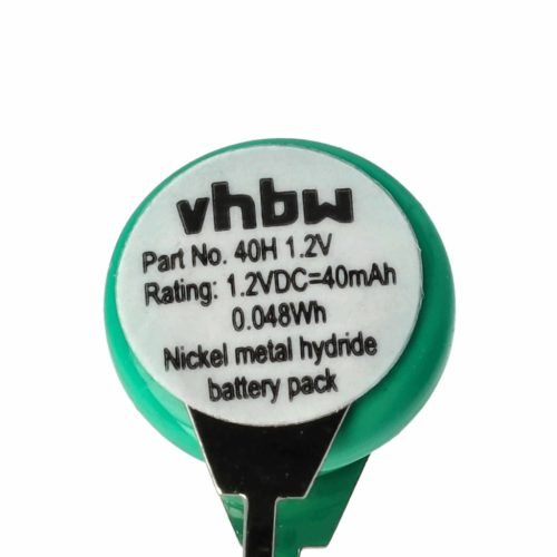 VHBW Button Cell Battery 1/V40H 2 Pins - 40 mAh 1.2 V NiMH