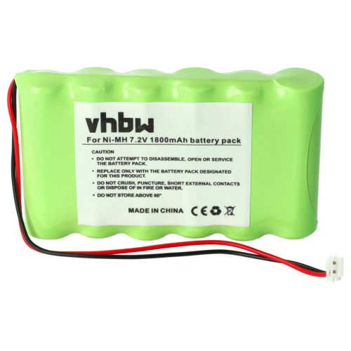 VHBW Medical Device Battery 018004913, 018.004.913, 032002690 - 1800 mAh 7.2 V NiMH