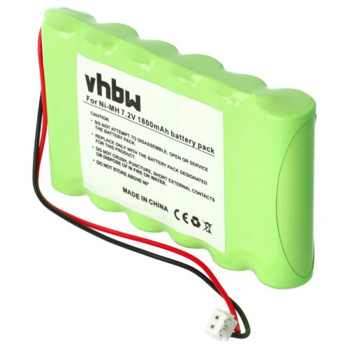 VHBW Medical Device Battery 018004913, 018.004.913, 032002690 - 1800 mAh 7.2 V NiMH