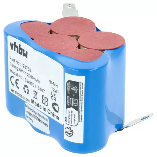 VHBW Moped Akku 93230 5, VYRR, VYRR6, 123768 - 2000 mAh 6 V NiMH