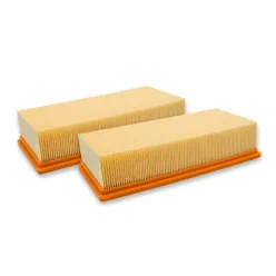   VHBW Vacuum Cleaner Filter 6.907-276.0, 6.904-095.0, 6.904-283.0 - 2 pcs Flat Pleated Filter
