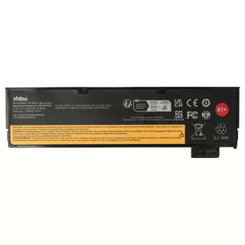 VHBW Notebook Battery Lenovo 01AV425, 01AV422, 01AV423, 01AV424 - 4400 mAh 11.1 V Li-Ion, Black
