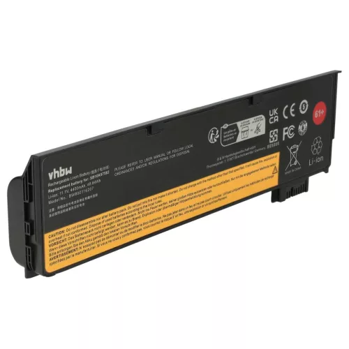 VHBW Notebook Battery Lenovo 01AV425, 01AV422, 01AV423, 01AV424 - 4400 mAh 11.1 V Li-Ion, Black