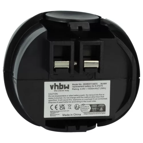 VHBW Electric Tool Battery Metabo 6.27270, 6.27271, 6.27273, 0700 950 013 - 1500 mAh 4.8 V NiMH