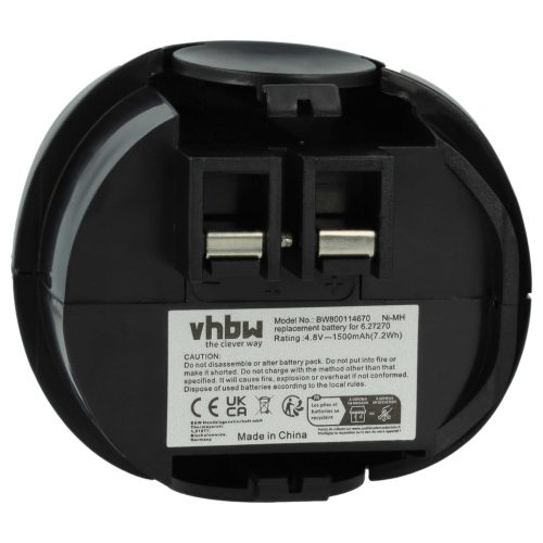 VHBW Electric Tool Battery Metabo 6.27270, 6.27271, 6.27273, 0700 950 013 - 1500 mAh 4.8 V NiMH