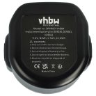 VHBW Electric Tool Battery A9242, A9251, A9265, A9272 - 1500 mAh 9.6 V NiMH