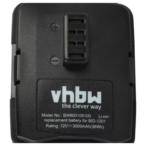VHBW Electric Tool Battery BPL-1220, 130503001, CB120L, 130503005 - 3000 mAh 12 V Li-Ion