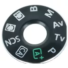 VHBW Einstellrad für Canon EOS 6D Kamera - Moduswahlrad, Einstellrad