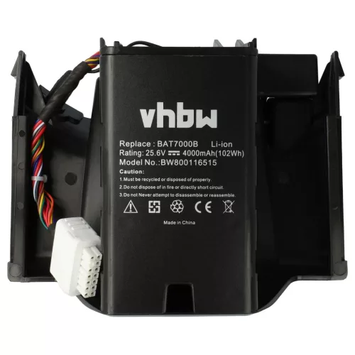 VHBW Robomow MRK7005A Lawn Mower Battery, 8IFR27/66, BAT7000B, BAT7001A - 4000 mAh 25.6 V Li-Ion