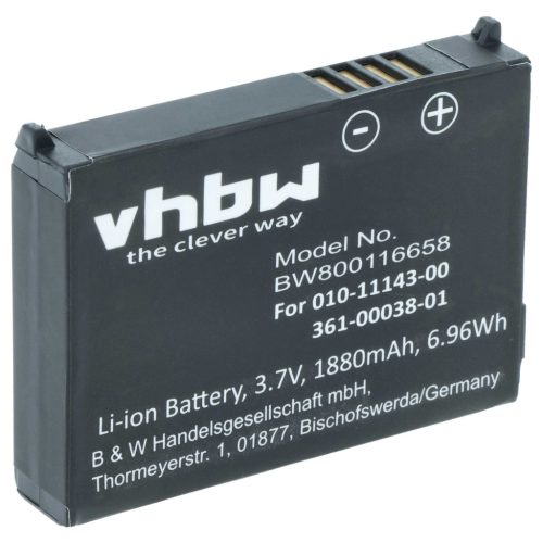 VHBW GPS Akku Garmin 010-11143-00, 361-00038-01 - 1880 mAh 3,7 V Li-Ion