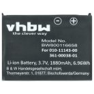 VHBW GPS Akku Garmin 010-11143-00, 361-00038-01 - 1880 mAh 3,7 V Li-Ion