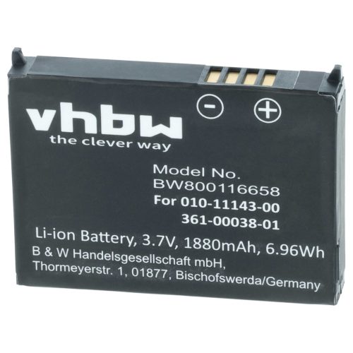 VHBW GPS Akku Garmin 010-11143-00, 361-00038-01 - 1880 mAh 3,7 V Li-Ion