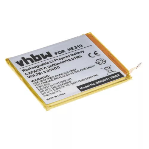 VHBW Mobiltelefon Akku für Nokia HE319, HE330 - 2600 mAh 3,85 V Li-Polymer