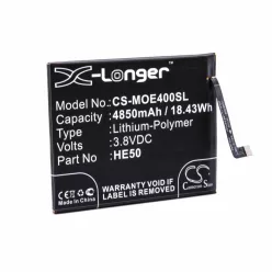   VHBW Mobile Phone Battery for Motorola HE50 - 4850 mAh 3.8 V Li-Polymer