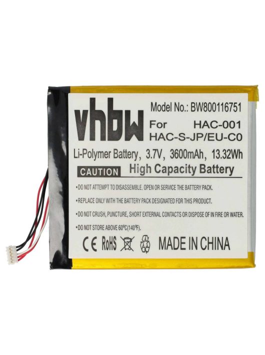 Nintendo HAC-A-BPHAT-C0 Játékkonzol, HAC-003, 3600 mAh, 3,7 V akkumulátor