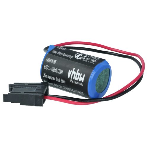 VHBW Ipari vezérlő akkumulátor Allen Bradley 1747-BA, 1746-BAS, 1747-PT1, 1745-B1 helyett - 1000 mAh 3 V Li-MnO2