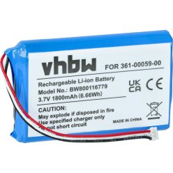   VHBW GPS Battery 361-00059-01, 361-00059-00, 020-00218-05, 010-01043-01 - 1800 mAh 3.7 V Li-polymer
