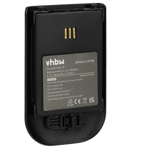 VHBW Vezetékes telefon akku Alcatel 3BN78404AA - 930 mAh 3,7 V Li-Ion